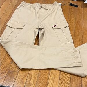Boys Beige Cargo Pants